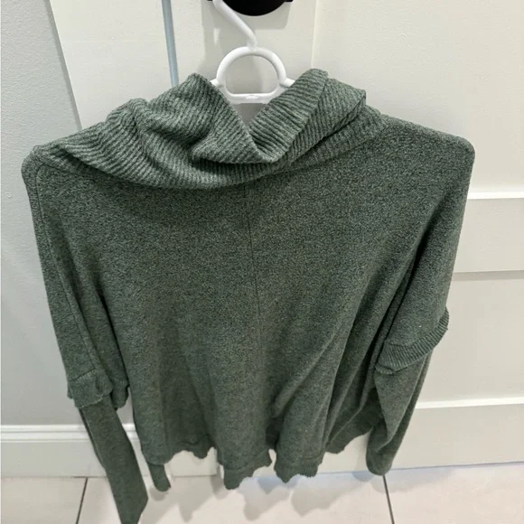 Anthropologie Olive Cowl Neck Sweater - Picture 2 of 4